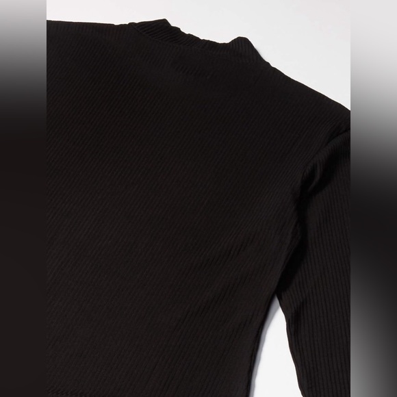 The Drop Women's Alyssa Fitted Long Sleeve Funnel Neck Ribbed Midi Bodycon Dress - Picture 4 of 7